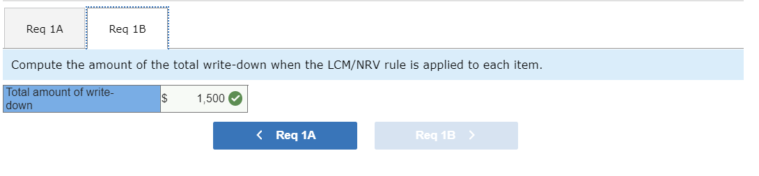 and then sum the final column. Item Quantity on Hand Unit NRV