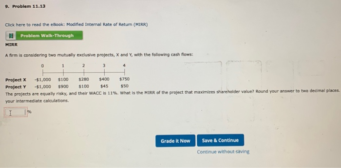  it says " do not round your intermediate calculations" 9. Problem