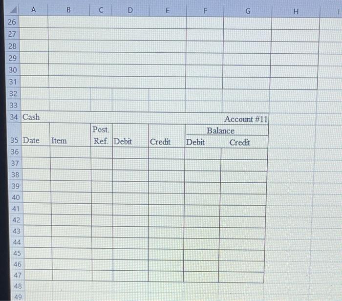 page 1 Post. Ref. Date Description Debit Credit 1 2 3 4