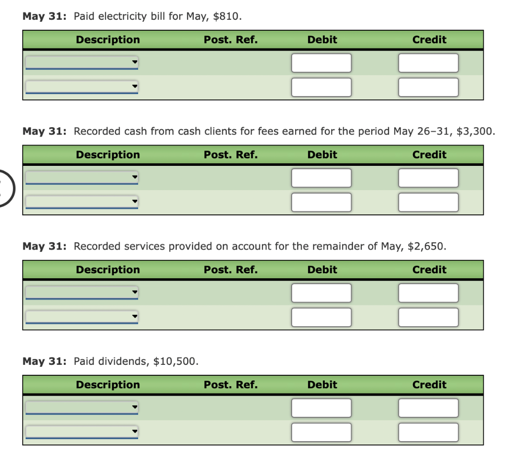 16 Prepaid Insurance 52 Rent Expense 18 Office Equipment 53 Supplies Expense
