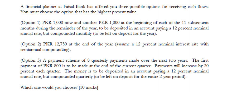please be quick need it noww A financial planner at Faisal Bank