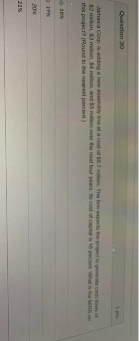  Question 30 Jamaica Corp. is adding a new assembly line at