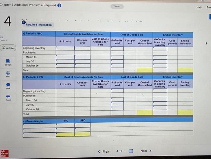 08 Required information Use the following information for the Exercises below. [The