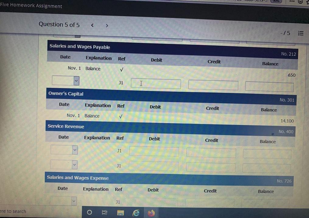 uestion 5 of 5 -75 E 12 Received $3,050 cash for services
