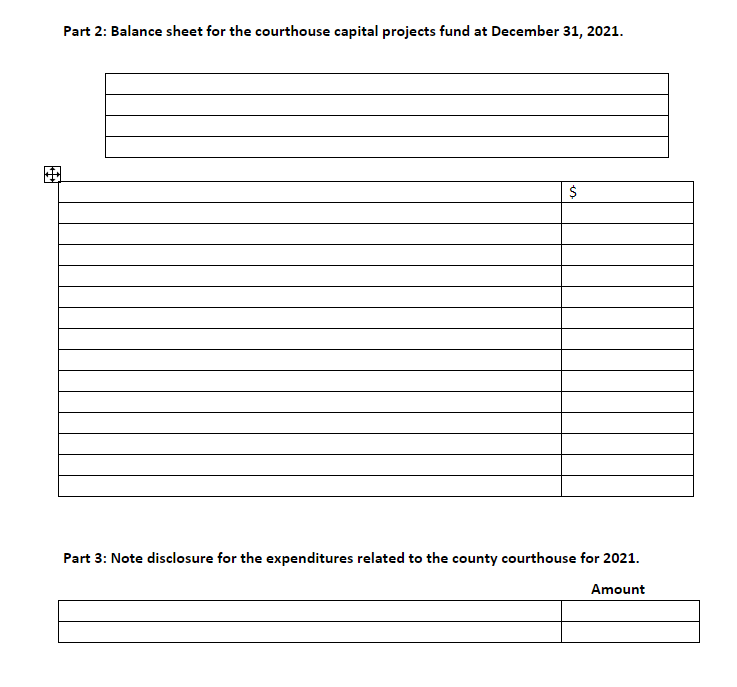 a capital projects fund at the beginning of 2021 to construct a