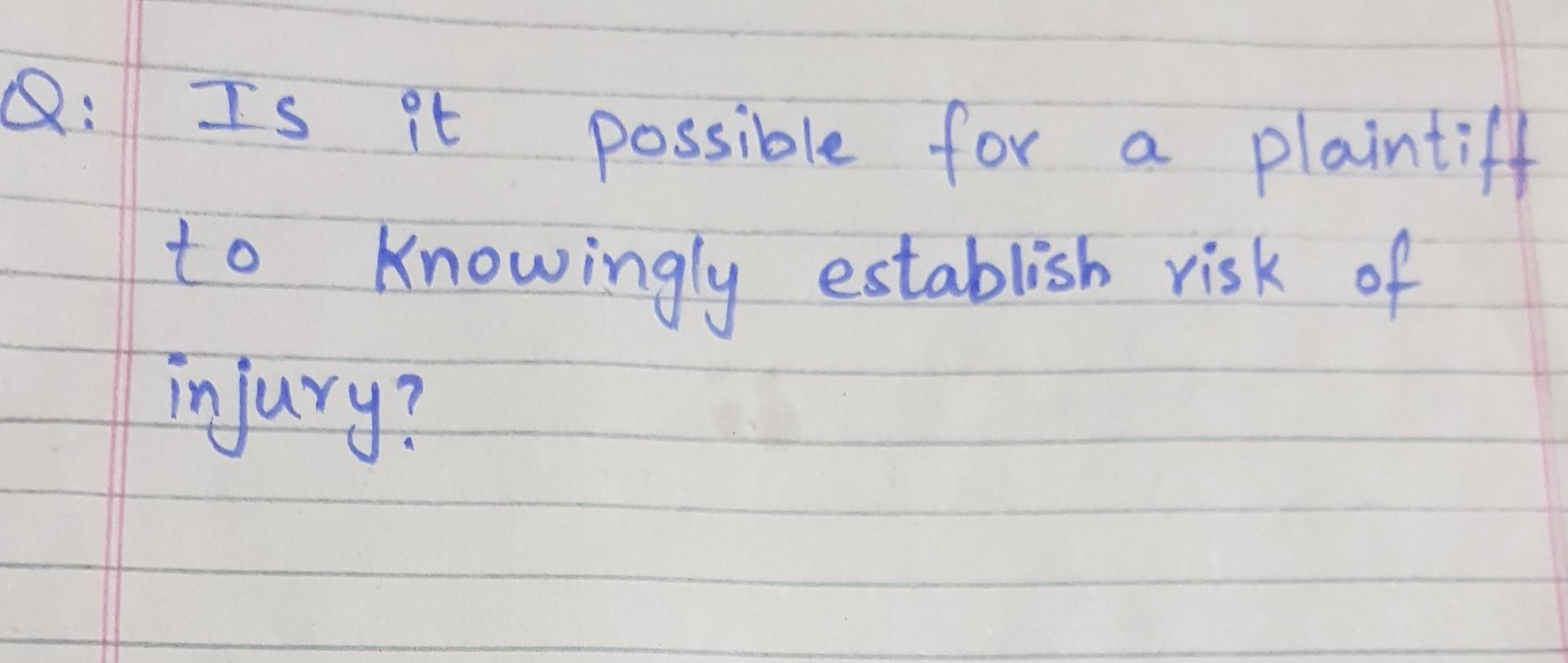 Possible a knowinqty- establisB