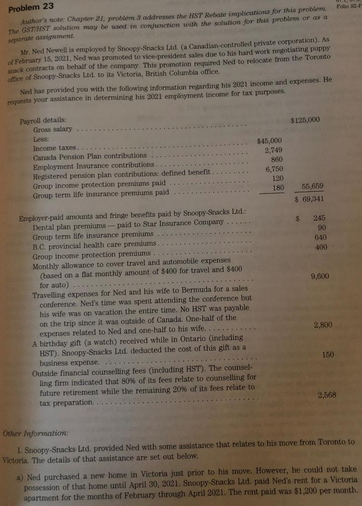 Folio S2-F Problem 23 Author's note: Chapter 21, problem s addresses