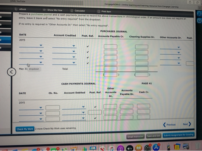 How Calculator Print Item Purchases and Cash Payments Journals Transactions related to