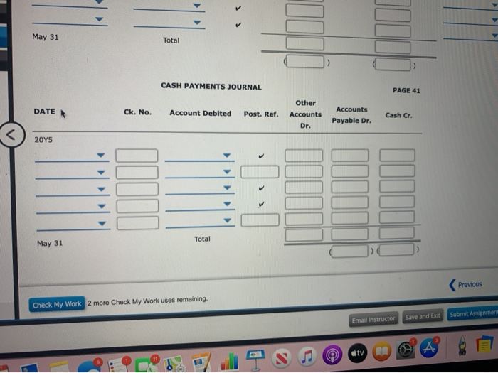 purchases and cash payments completed by Wisk Away Cleaning Services Inc. during