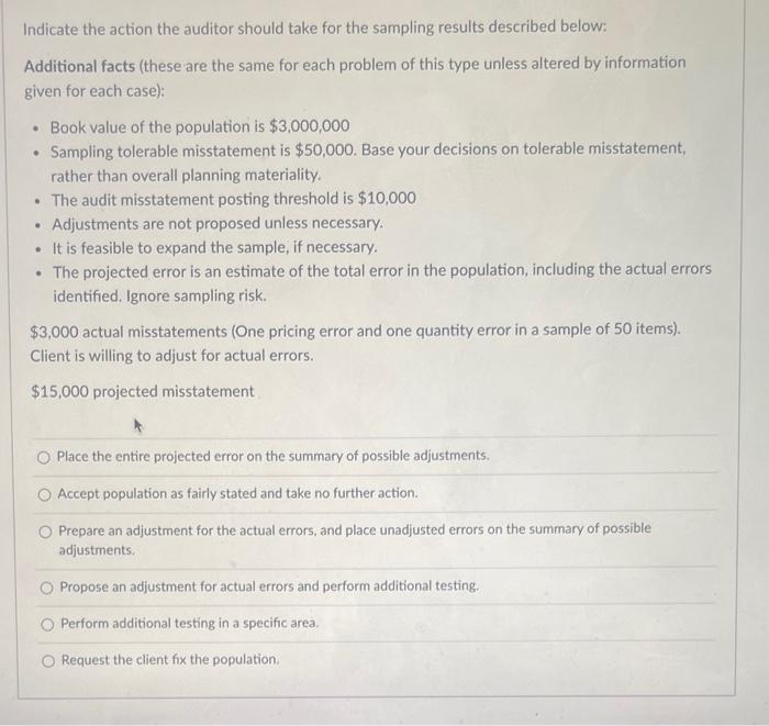finds two exceptions and computed CUER using statistical sampling. The auditor took