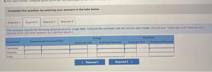 allocate budgeted Fabricating costs and (b) direct labor hours to allocate budgeted