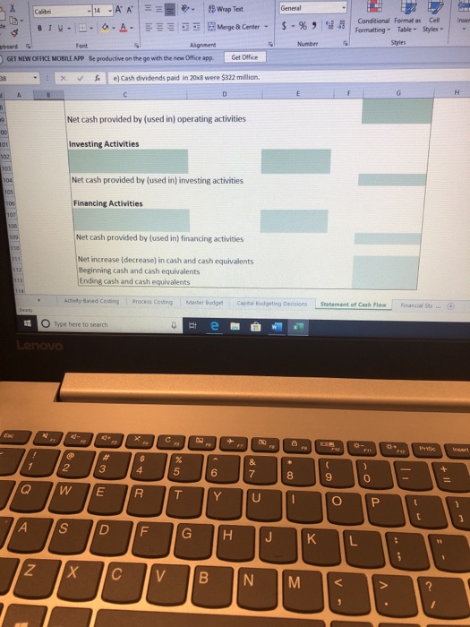 paid in 20x8 were $322 million Fast Company Income Statement For the