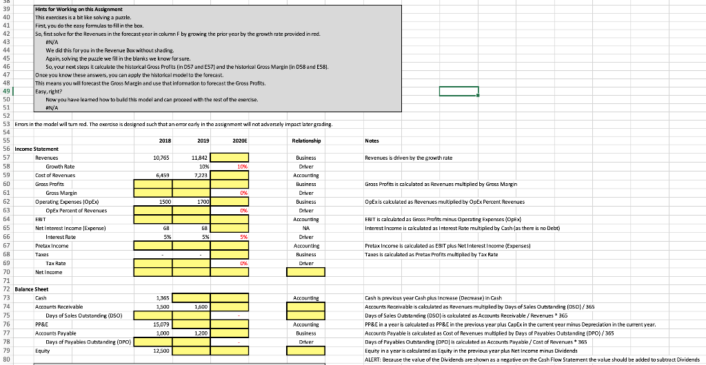 Notes Revenues is driven by the growth rate 39 Hints for