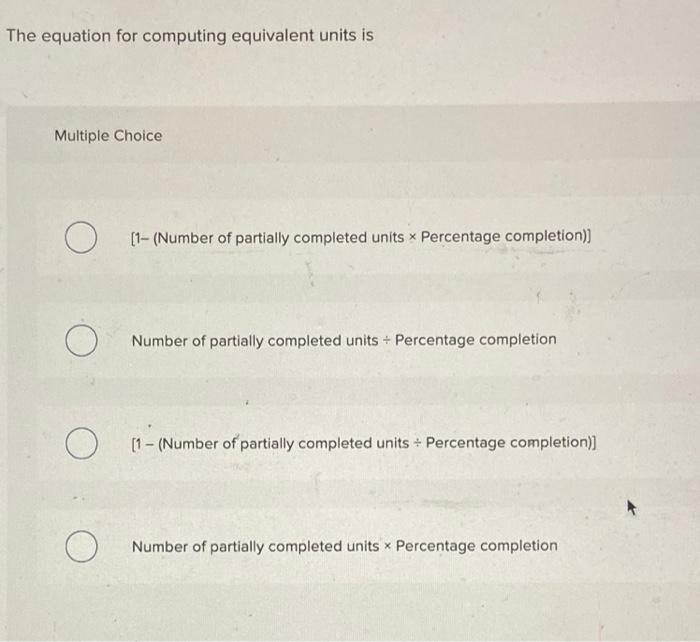 started into production during the period Units completed during the period and