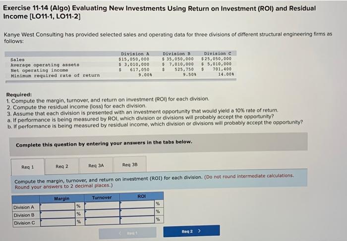  please help fast, thank you Exercise 11-14 (Algo) Evaluating New Investments