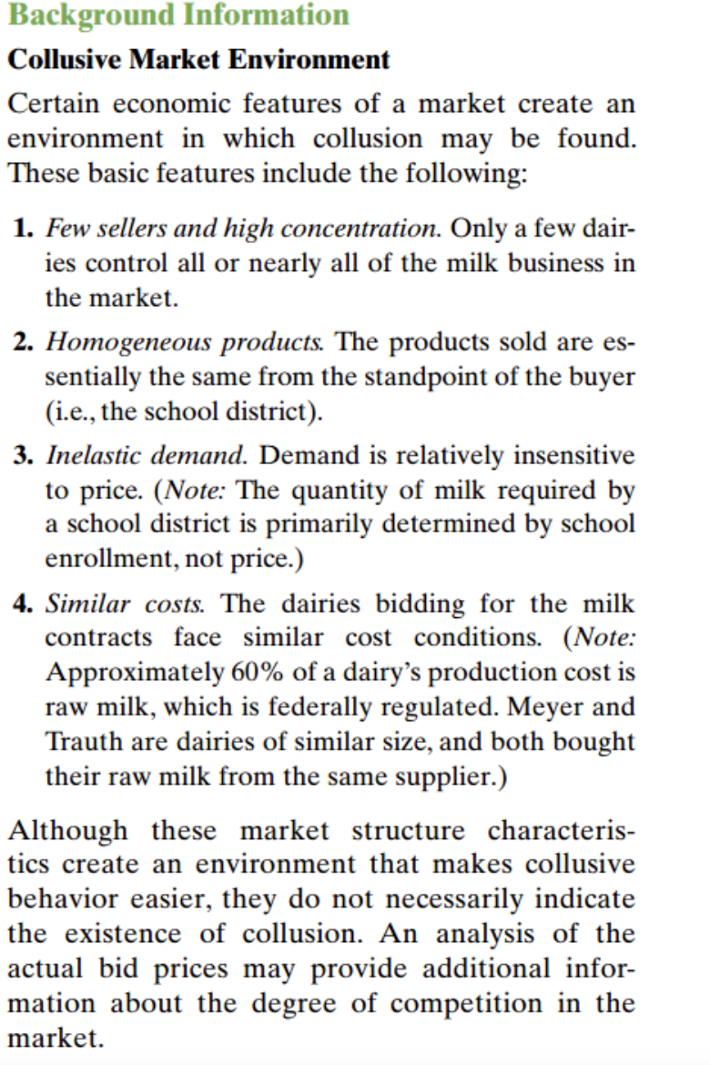 support the claim of collusion. You may choose one or more of