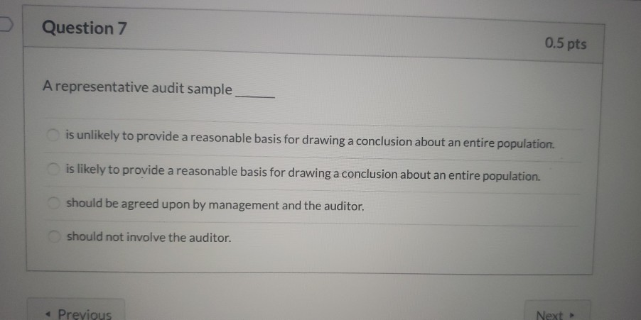 auditor also decides how to select appropriate items for removal from the