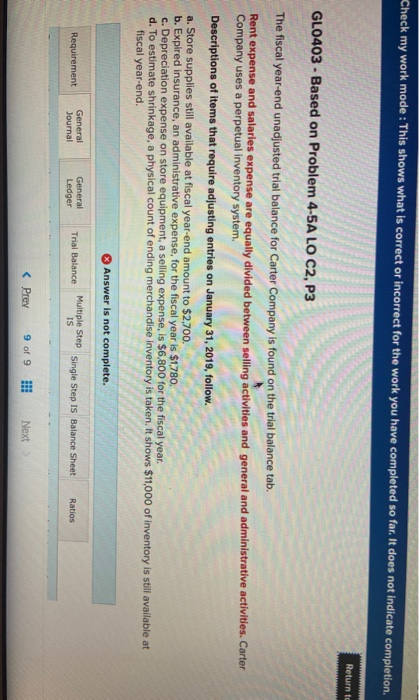 year-end unadjusted trial balance for Carter Company is found on the trial