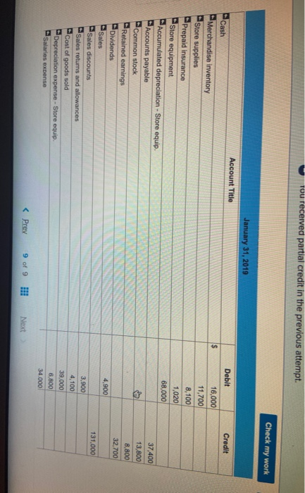 balance tab. Rent expense and salaries expense are equally divided between selling