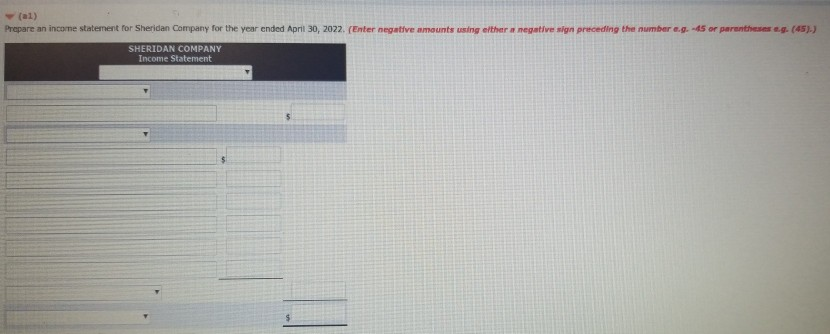 information for Sheridan Company, effective as of its April 30, 2022, year-end.