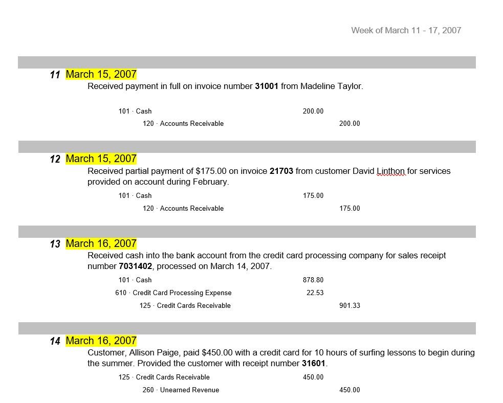 receipt number 7030901, processed on March 9, 2007. 101 - Cash 265.01