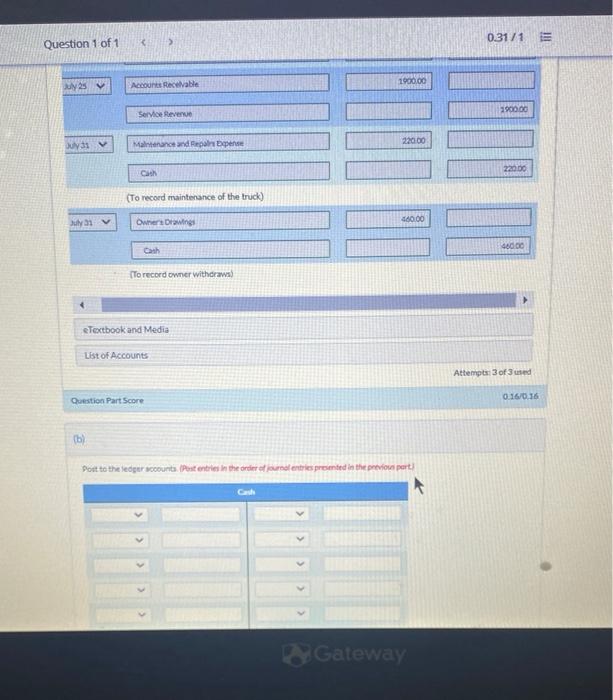 1 1 3 5 12 18 Owner invested $9,100 cash in the