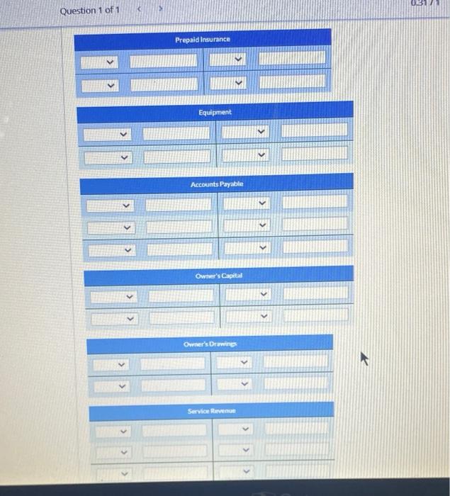 on account. Purchased cleaning supplies for $680 on account Paid $1,320 cash