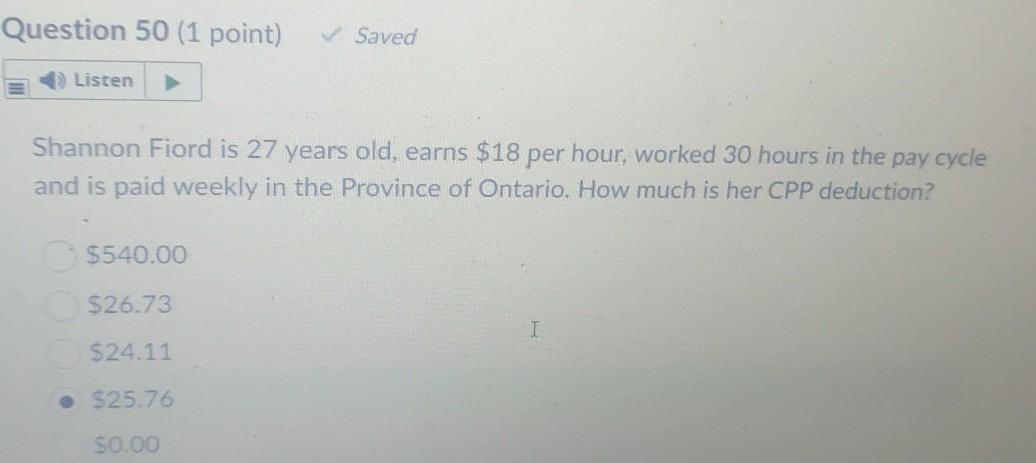 old, earns $18 per hour, worked 30 hours in the pay cycle