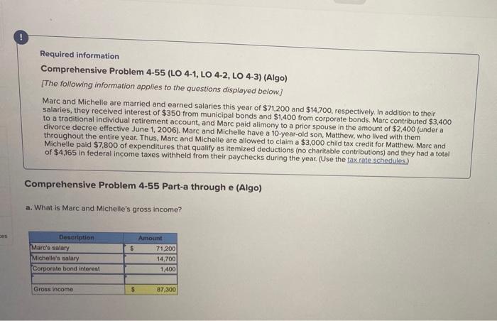 Can I get the answer to E. es Required information Comprehensive Problem