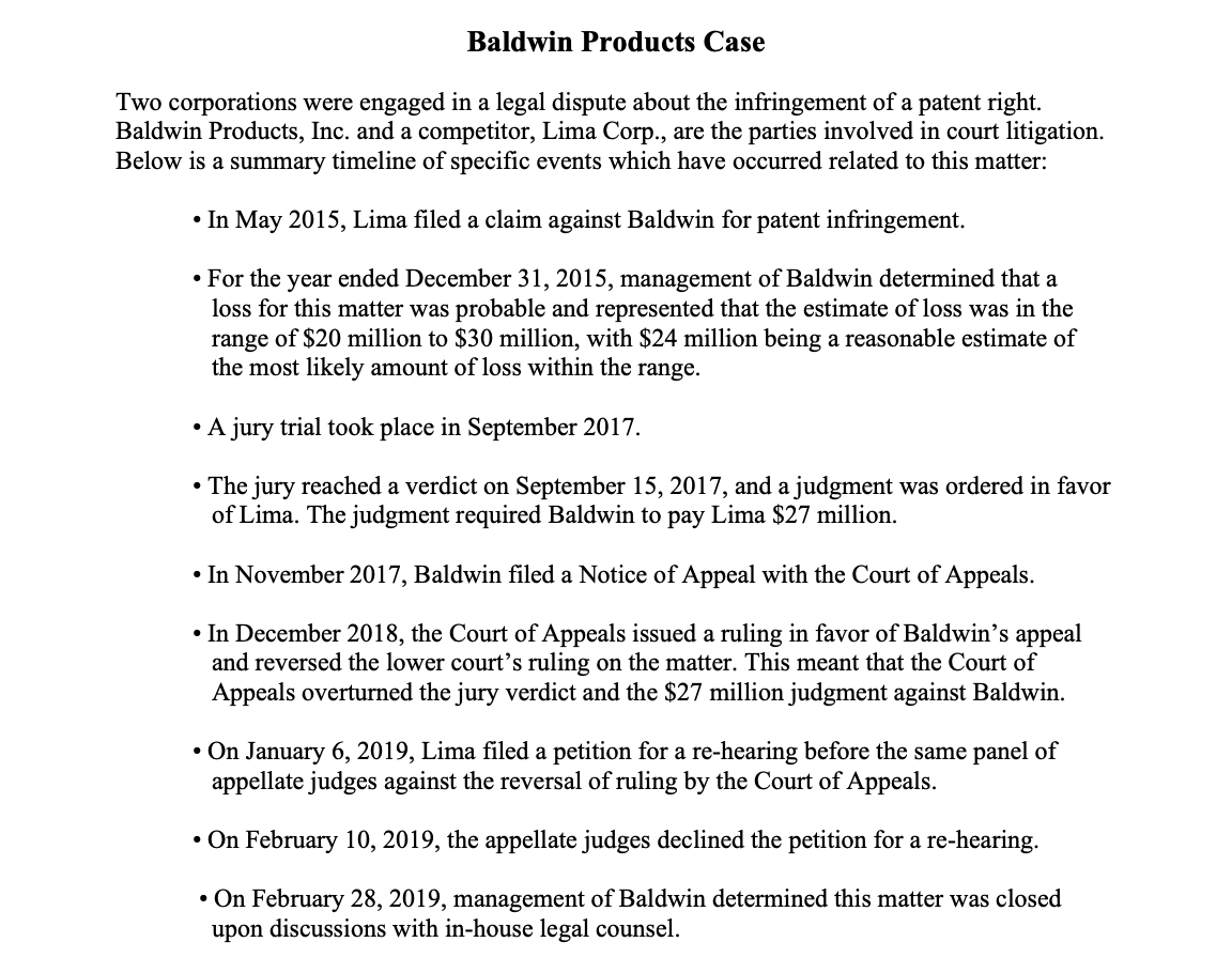 Please help with this case question. The purpose is to find the