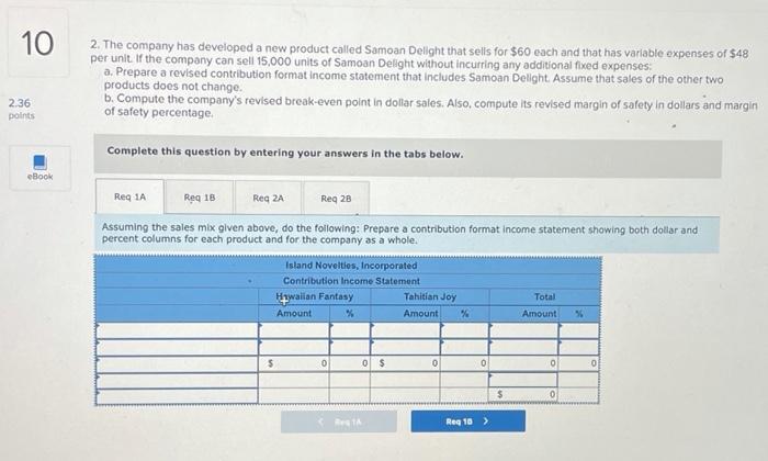 of Palau makes two products-Hawaiian Fantasy and Tahitian Joy. Each product's selling