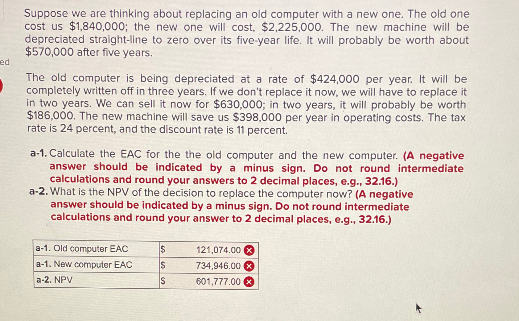  Suppose we are thinking about replacing an old computer with a