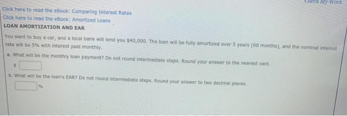  My Work Click here to read the eBook: Comparing Interest Rates
