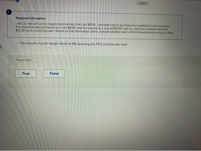 purchase two additional inventory items. The first item was purchased at a