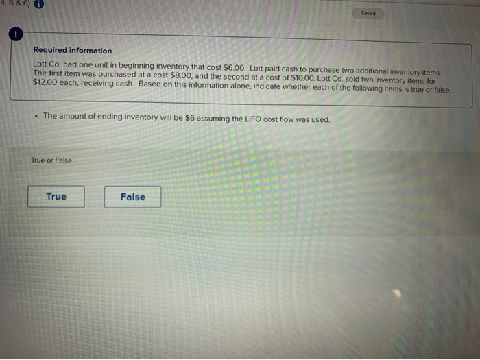 cost $8.00, and the second at a cost of $10.00. Lott Co.