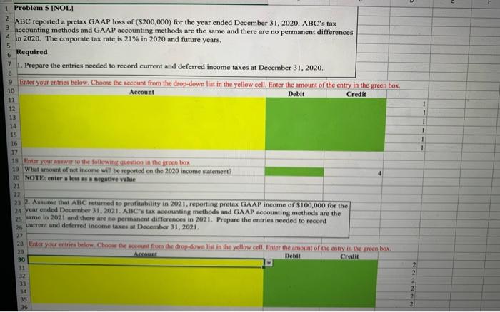  6 8 1 1 Problem 5 INOL 2 ABC reported a