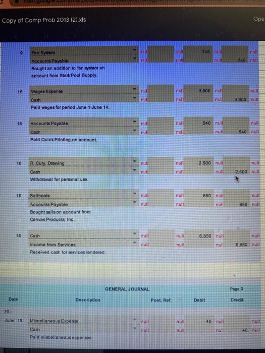 Statement For the Month Ended June 30, 20 Revenues: Total Revenue Expenses: