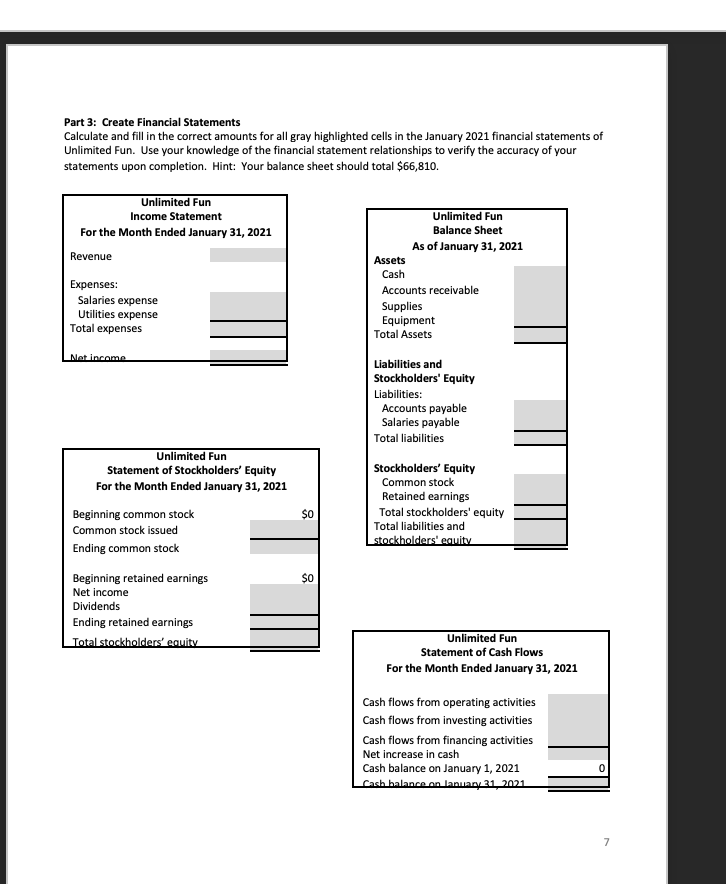Salaries + Receiv Supplies - Equip. Pay. + Pay. Stockholders' Equity Common