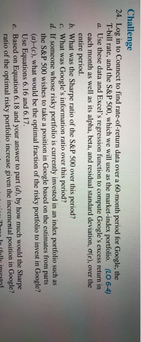  Challenge 24. Log in to Connect to find rate-of-return data over