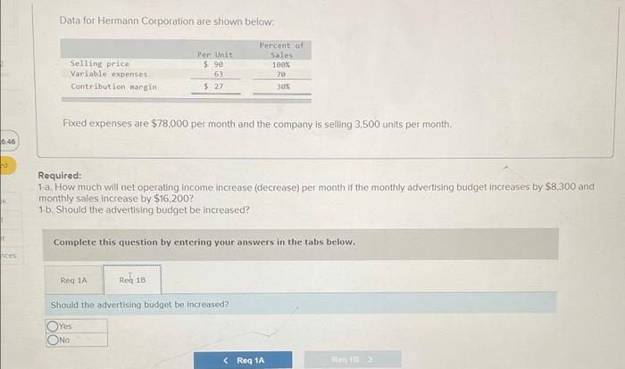 Contribution margin Per Unit $ 90 63 $ 27 Percent of Sales