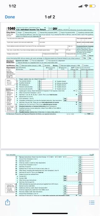 23Tax Return #2 Denise Lopez, age 40, is single and has no