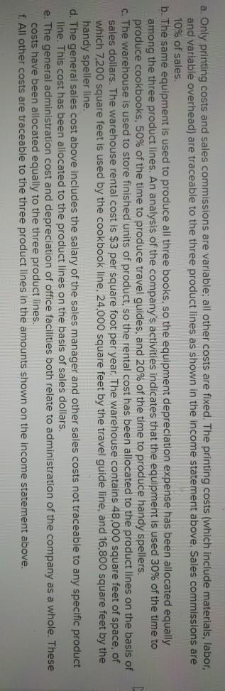 3 Diversified Products, Inc., has recently acquired a small publishing company that