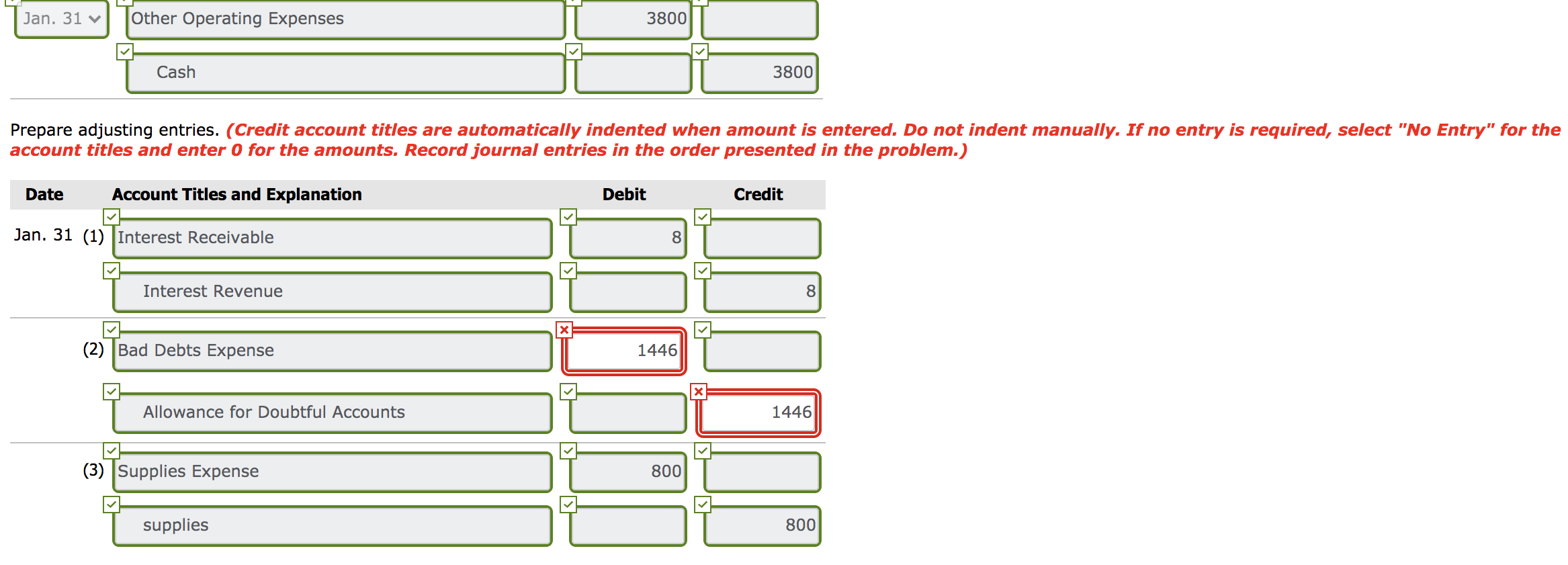 Accounts payable 20,700 Common stock (800) Retained earnings 9,900 Accounts receivable Allowance