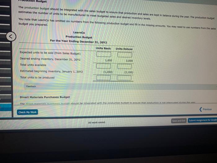 Problem: Budgeting LearnCo LeamCo manufactures and sells one product, an abacus for