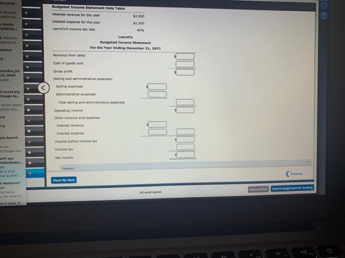 is interested in budgeting for selling and administrative costs, and in creating