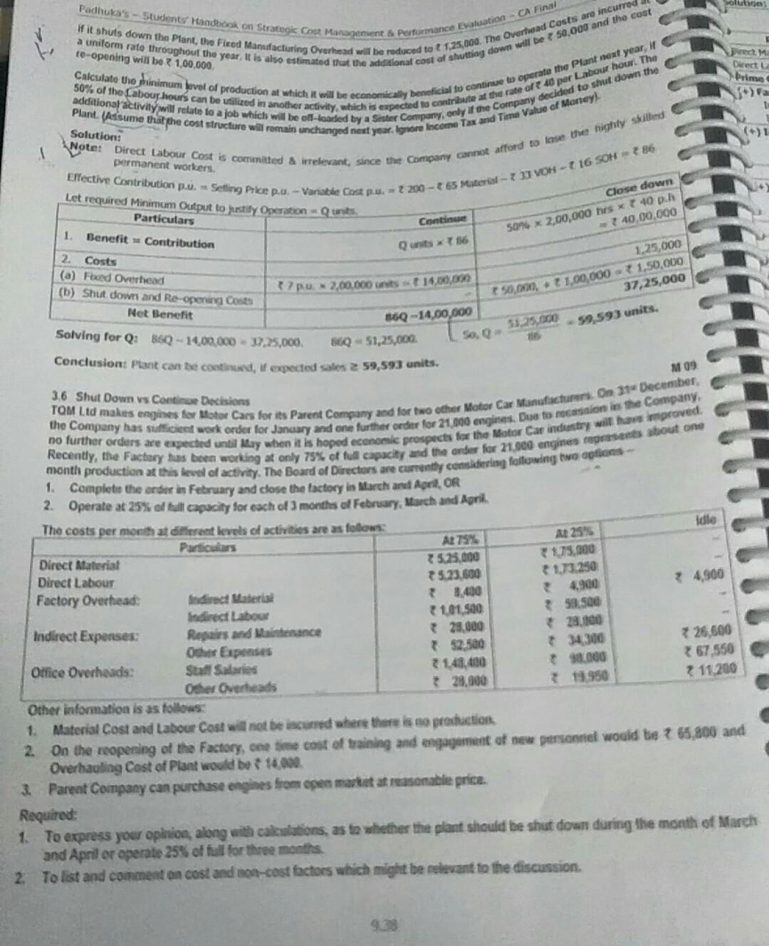 Expenses at 50% activity (5.000 units) will be 30,000. The Company is