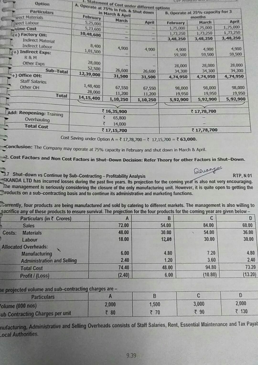 thinking of shutting down operations, in which case ant The Selling Price