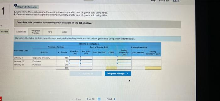 information for the Exercises 3-7 below. (Algo) The following information applies to