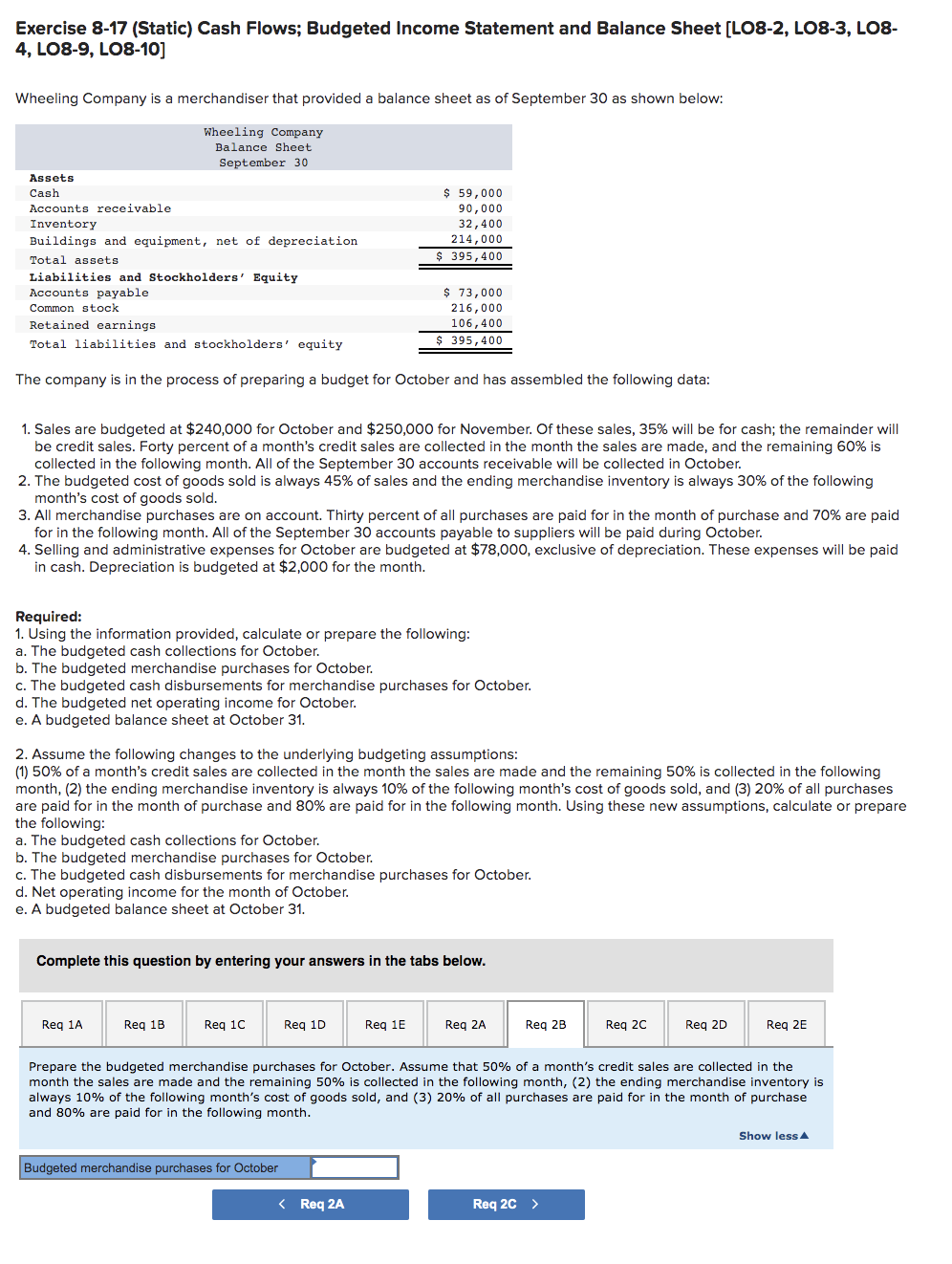 Income Statement and Balance Sheet [LO8-2, LO8-3, LO8- 4, LO8-9, LO8-10] Wheeling