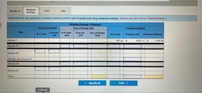 duary 20 2 Jay Durham 20.30- 10 Exercise 6-3 (Algo) Perpetuat: Inventory